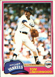 1981 Topps Baseball Cards      114     Tom Underwood